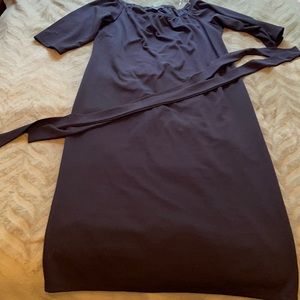 Ashley Stewart Elbow Sleeve long black dress